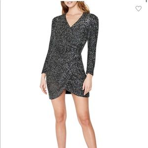 Bardot Sparkle Black Mini Dress